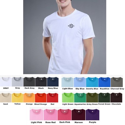 Men's 6.35 oz. Slim-Fit Short-Sleeve Crewneck Combed Cotton T-Shirt