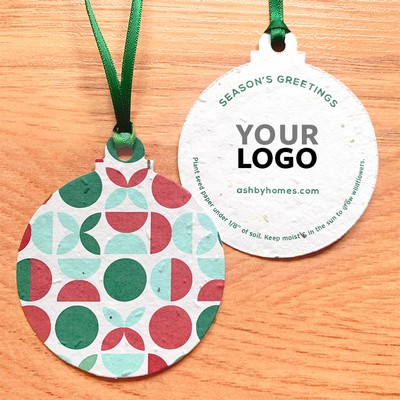 Geometric Pattern Seed Paper Ball Ornaments