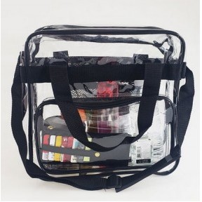 Women`s PVC Transparent Shoulder Bag Clear Tote Bag Crossbody Bag with Strap Stadium Approved Bag