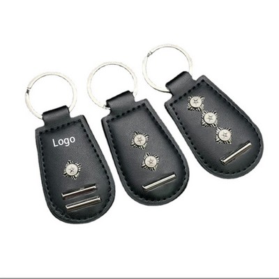 Custom Auto Logo Leatherette Key Tag