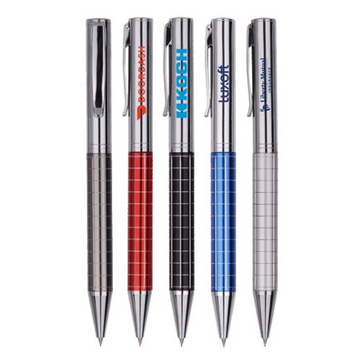 Checkered Metal Twist Action Pencil