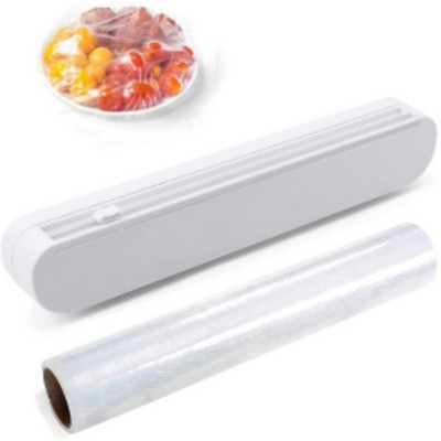 Refillable Cling Wrap Dispenser with Cutter