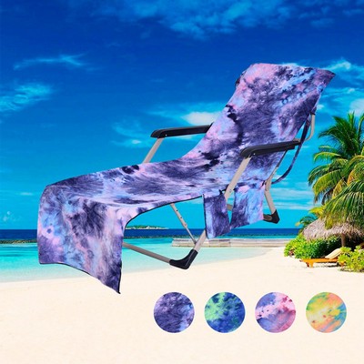 Tie-dyed Microfiber Beach Lounger Towel