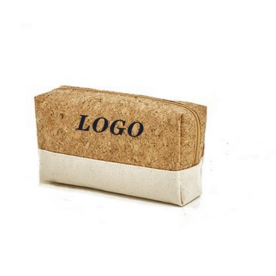 Eco-friendly Organic Cork Canvas Cosmetic Bag