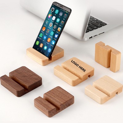 Wooden Block Phone Stand