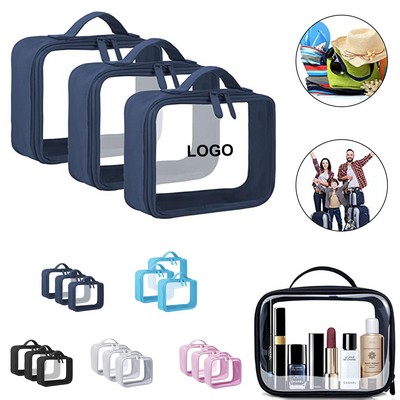 Clear Cosmetic Bag With Carrying Handle