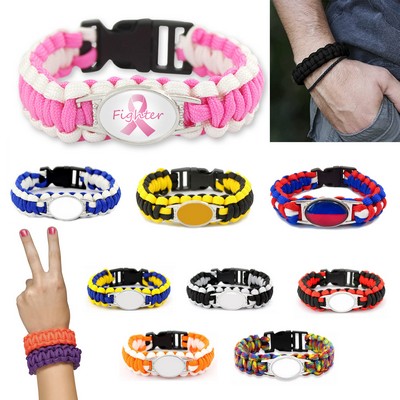 Breast Cancer Paracord Survival Bracelet