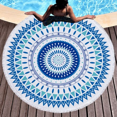 Full Color Microfiber Round Beach Towel