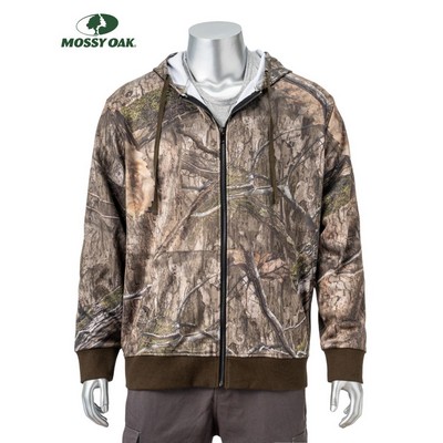 8.2 oz. Mossy Oak® Men's Raglan Zipper Hoodie W/ Pockets