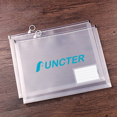 Clear Zip Plastic Envelopes A4 Zipper Document Folder Letter File Folders Expanding Envelope (Label)