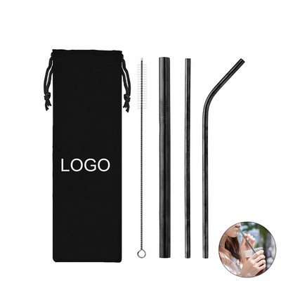 Drinking Metal Straws Kit With Case