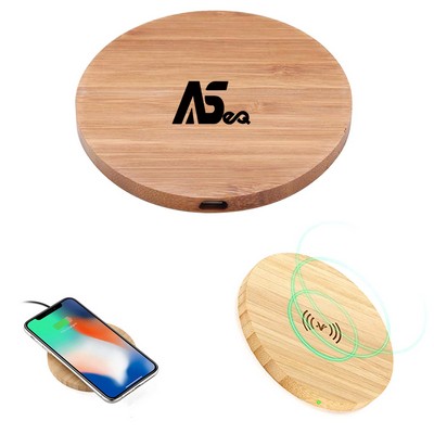 10W Bamboo Wireless Charger