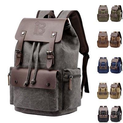 Men's Canvas Vintage travel Laptop Backpack