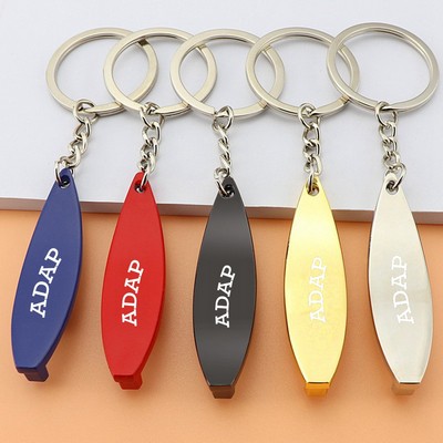 Surfboard Shaped Bottle Opener Key Chain