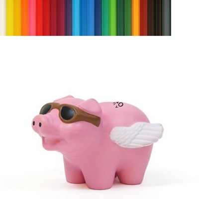 Pink Flying Pig Stress Ball