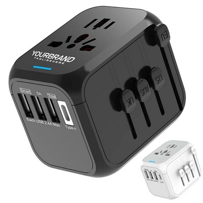 Universal Branded Travel Plug Adapter for International Use