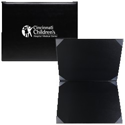 Padded Black PVC vinyl diploma/certificate holder