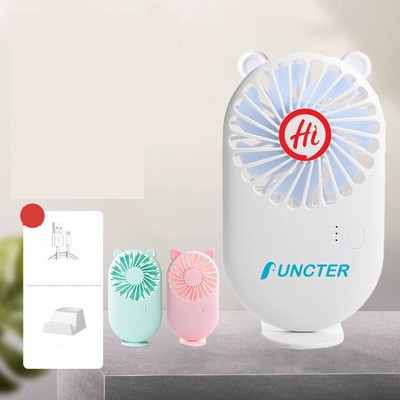 Adjustable Wind Speed Handheld Fan Rechargeable Mini Desk Fan