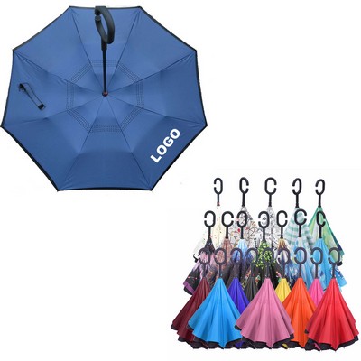 Large Windproof Inverted Reverse Upside Down Umbrella