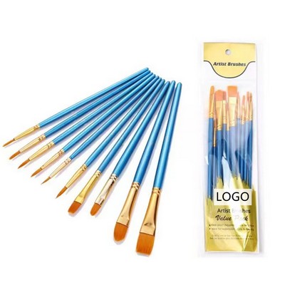 Round Pointed Tip Paint Brushes Set Pack 10