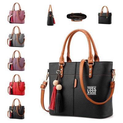 Women Leather Laptop Tote Bag