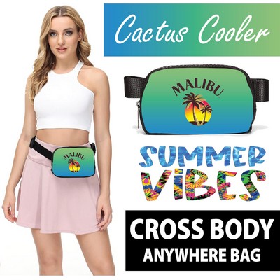 Full Color Cross Body Zipper Lulu Belt Bag