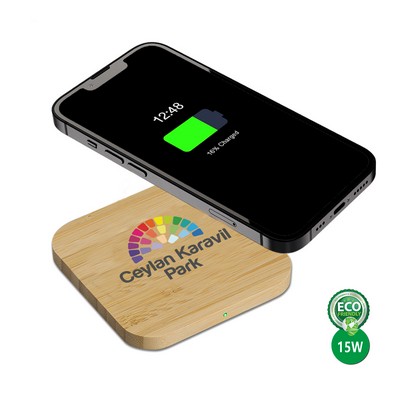 Eco-Friendly 15W Bamboo Wireless Charger