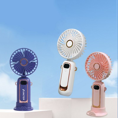 Portable Handheld Fan Personal Folding Travel Fan 5 Speeds 90¡ã Adjustable Fan Portable Rechargeable