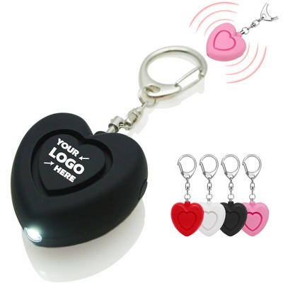 Heart Safety Alarm Keychain With LED Light