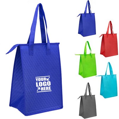 Non-Woven Zipper Insulated Lunch Tote Bag