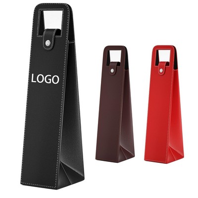 PU Leather Wine Tote Bag