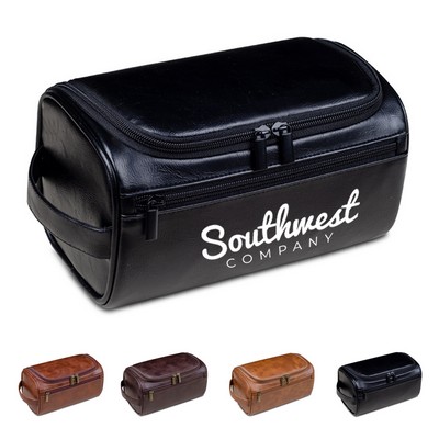 Unisex Leather Toiletry Bag