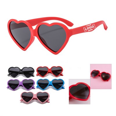 Oversized Cute Heart Shape Sunglasses