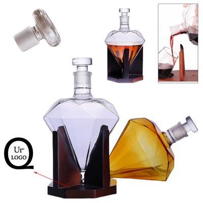 Glass Diamond Whiskey Decanter