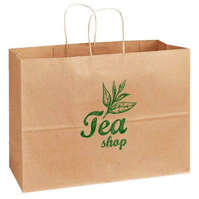 Recycled Shopping Bags – Kraft- 16" x 6" x 12"