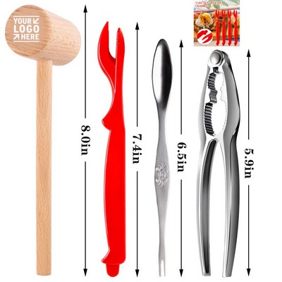 12 Piece Crab Leg Cracker and Tool Set