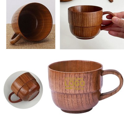 Wooden Coffee Handle Mugs 6 oz.