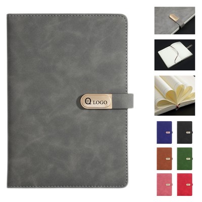 Notebook W/Magnetic Button Lock