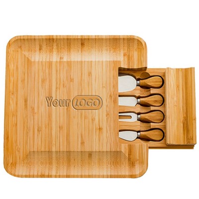 Bamboo Cheese Board Set