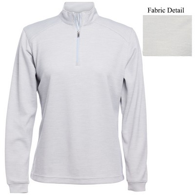 Pebble Beach Women's Waffle Texture 1/4 Zip Pullover