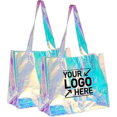 Iridescent Clear Beach Tote Bag - Stylish and Functional for the Beach or Pool