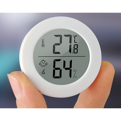 Round Mini digital Thermometer Hygrometer LCD Display