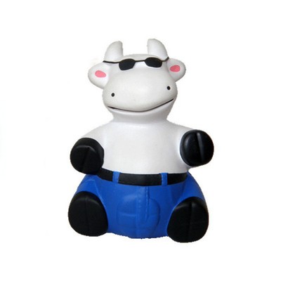 Foam Sunglasses-Wearing Cow Stress Ball