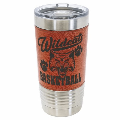 20 Oz. Vacuum Insulated Basketball Themed Tumbler with Lid - Engraved