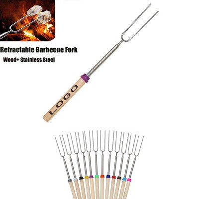 12" Extendable Smores BBQ Marshmallow Roasting Stick Fork