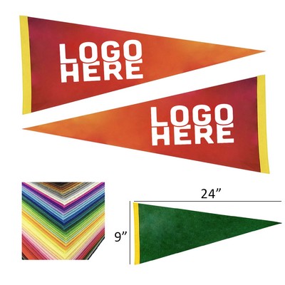 9" x 24" Double-Sided Pennant Flags