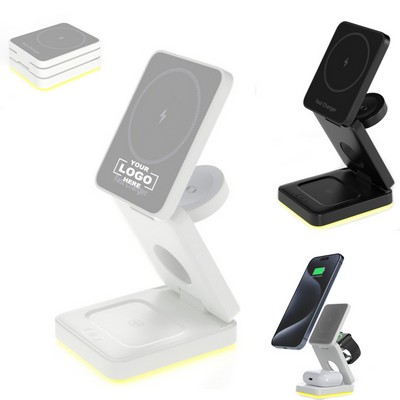 Wireless Foldable Charging Stand for Multiple Devices