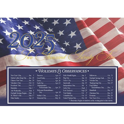 2025 Red White and Blue Calendar