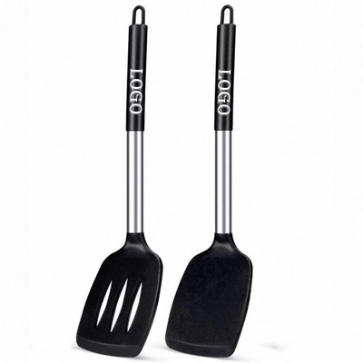 Pack of 2 Silicone Solid Turner/Kitchen Spatulas