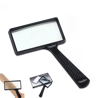 3X Rectangular Handheld Magnifying Glass